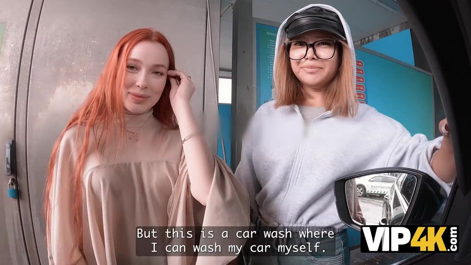 VIP4K. A Sexy Lesbian couple is ready to try a Threesome with a Stranger