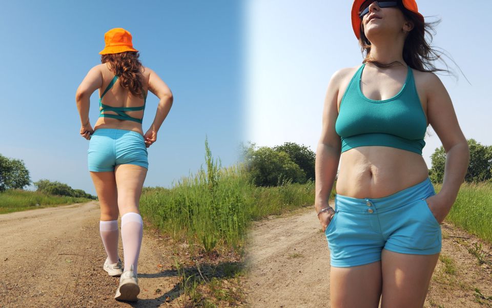 152 Goddess Anya's Massive Natural Bounce: Provocative Country Road Tease