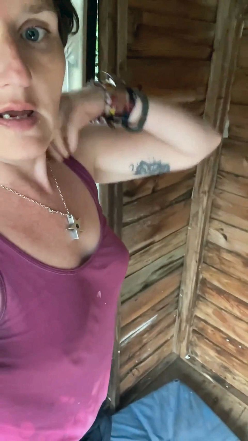 Peeing Outdoors as I Got Caught Short Doing DIY in My Very Overlooked Garden!