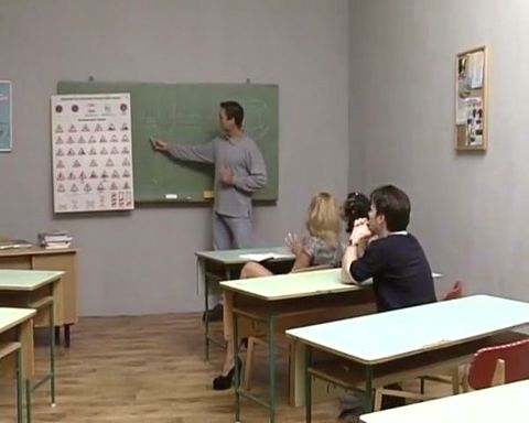 Two German Student Girls Getting Fucked by a Student and a Teacher