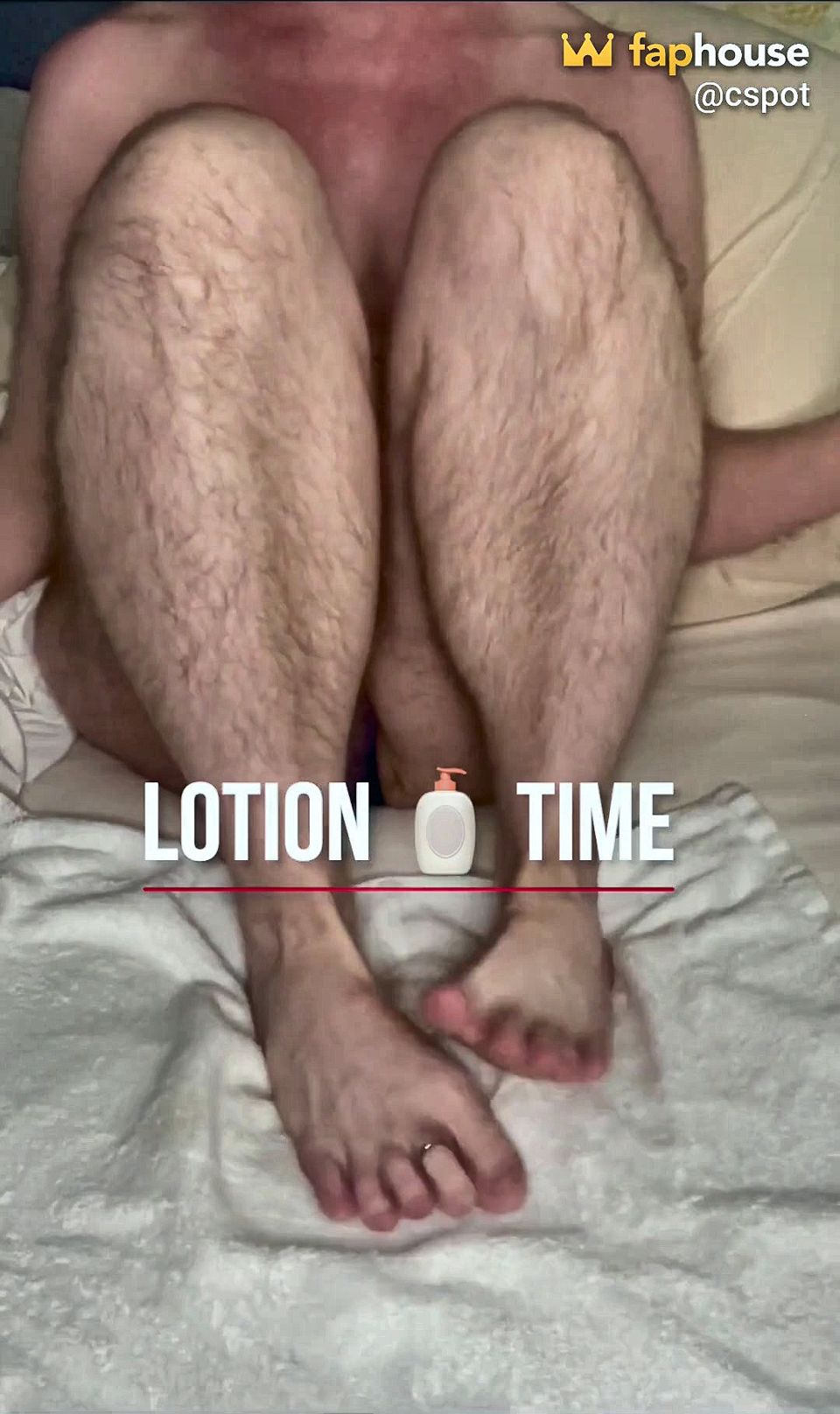 Cspot Rubs Lotion on Their Feet
