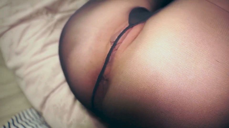 My Ass Shot a Huge Load of Cum Into My Pantyhose, and the Cum Is Running Out of Them.