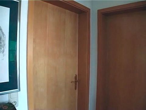 Small titted brunette is rubbing her hairy pussy in the bathroom
