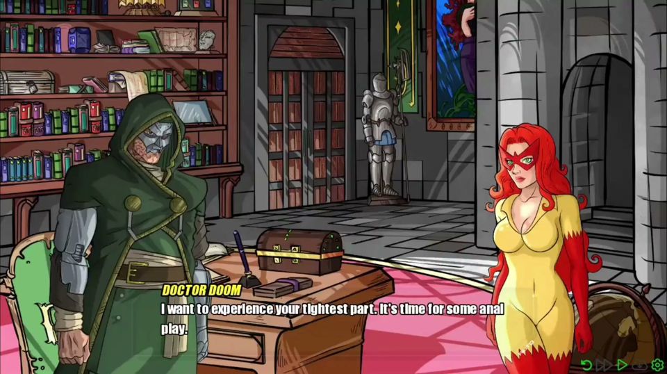 Doom fucks Angelica's tight asshole - doomination gameplay