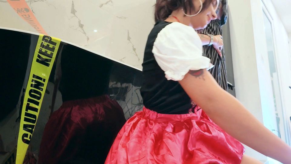 Cumming on Oktoberfest Girl in Dirndl After Slow Edging Handjob with Spits on Cock to Celebrate the Fest Properly
