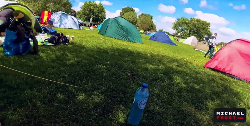 Very Risky Sex in a Crowded Camping Amsterdam Public POV