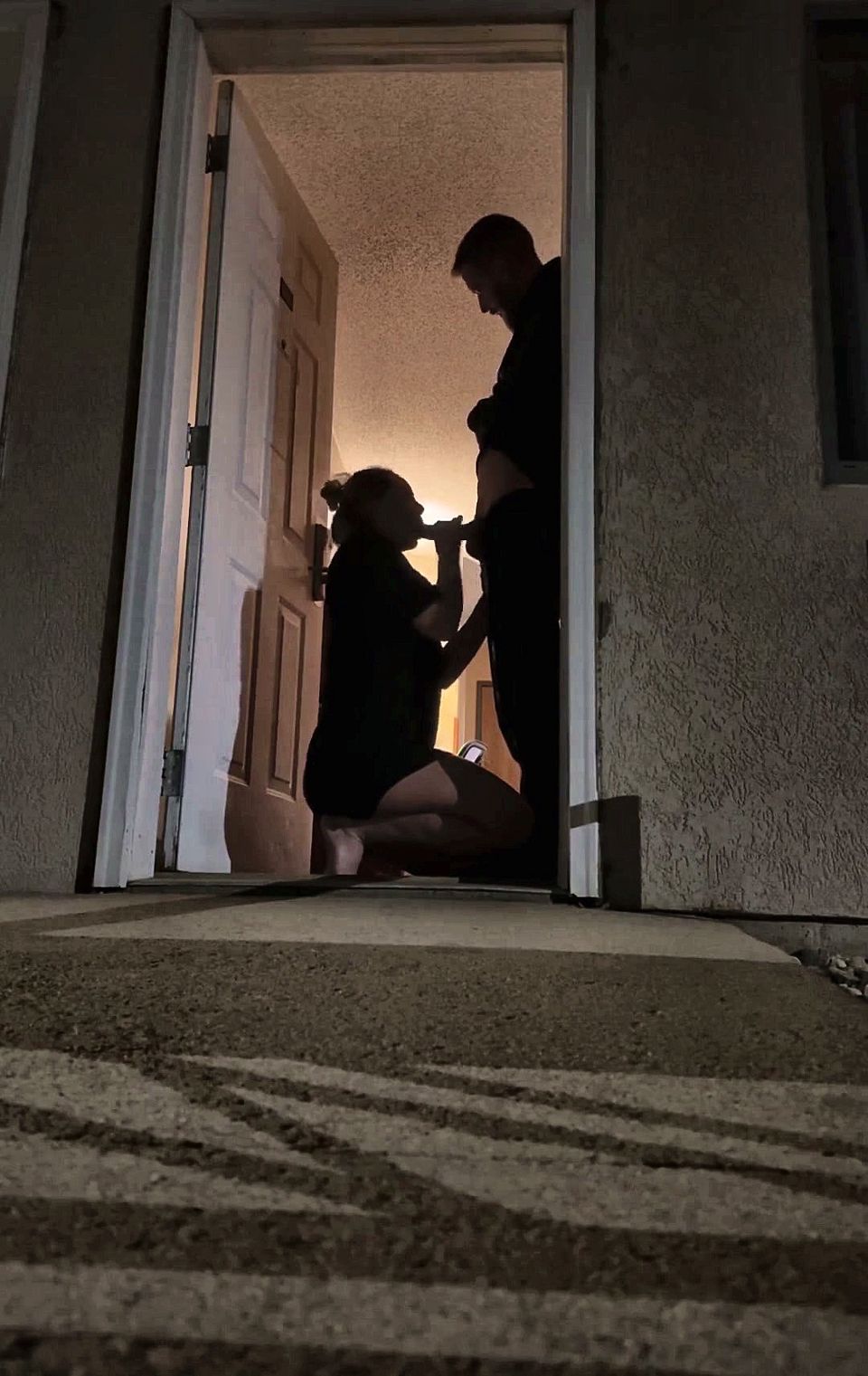 Trying to Get Caught! Sex in the Doorway at the Hotel