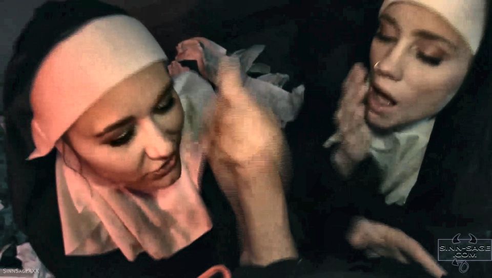 Nuns Sinn Sage And Nova Sky Share Sinful Threesome With Hung Dude