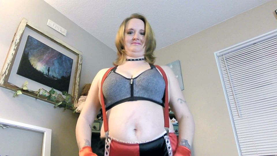 Red Satin Gloves Big Tits Titjob