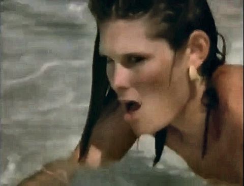 Curvy Beach Baby with Cute Breasts Has Loud Orgasm in Water