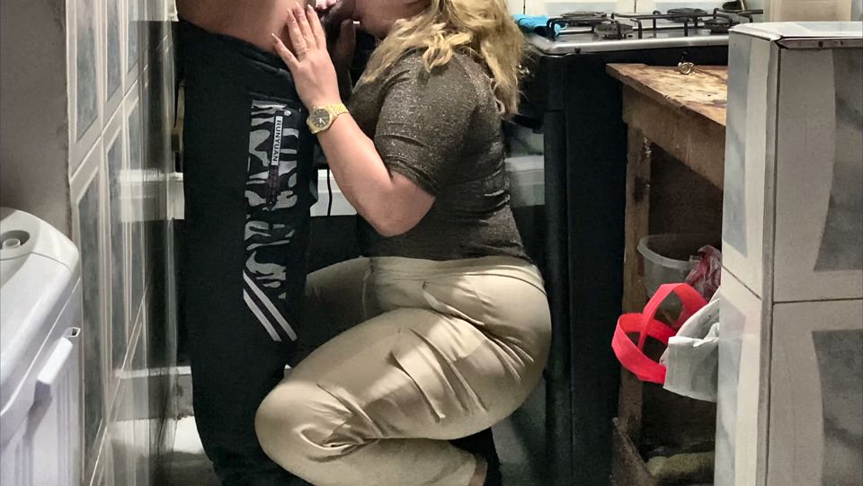 Blowjob In The Kitchen My Friend's Wife