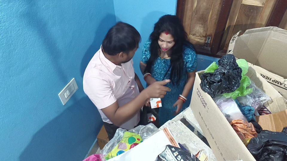 Bengali hot bhabhi secret romantic sex, with her naughty devar in store room