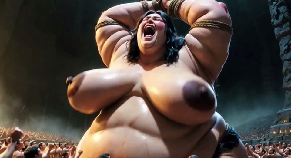Giant SSBBW Bound on Bed - Desperate for Tiny Men Deep Inside Her