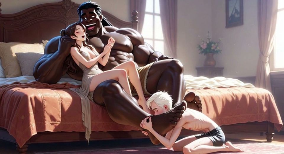Cuckold Husband Foot Worship - Licking Wife's Feet Like a Good Boy