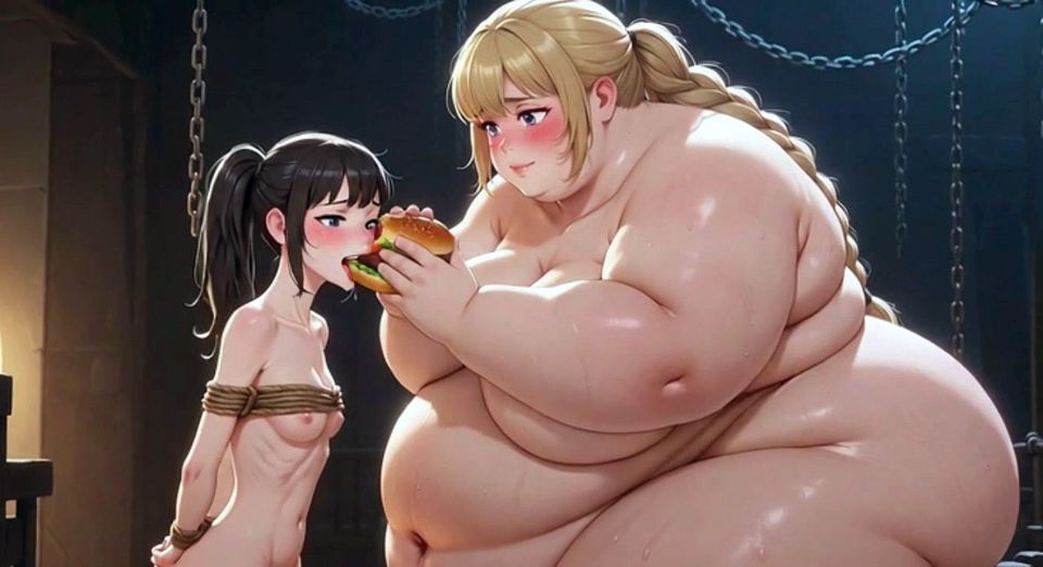 SSBBW Feederism: Humiliating and Fattening Her Skinny Slave