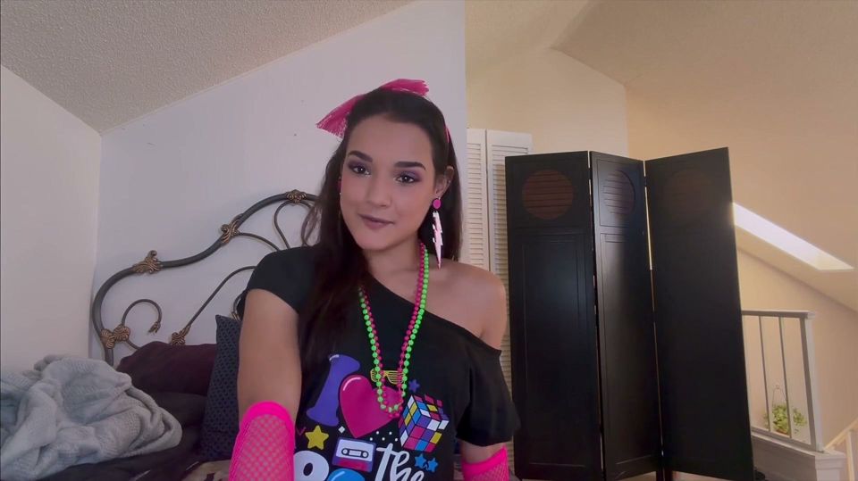 Zara's Sultry '80s Jerk off Instruction 4K POV Neon Seduction Awaits!