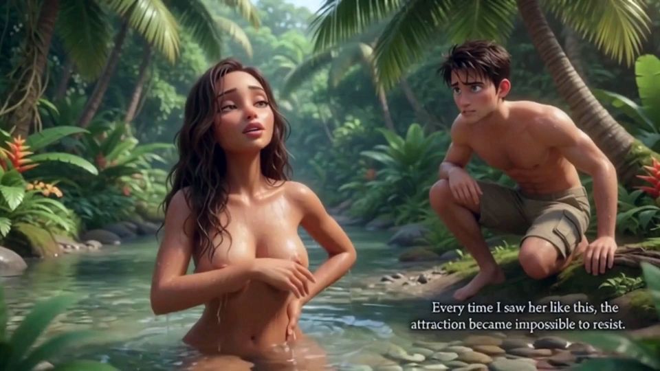 Stepmom and Stepson sex at jungle ( AI generated )