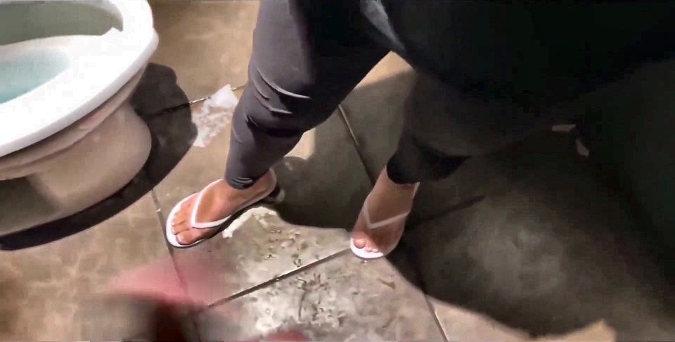 Snuck Into the Restroom for Date Night Sex