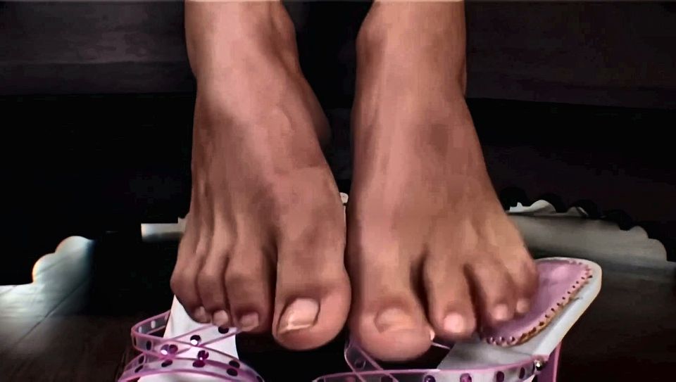 Brunette MILF Drains Cock with Oiled Feet