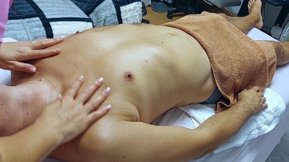 Forbidden Touch During Massage Therapy. Asian Masseuse Doesn't Stop Until He CUMS Hard Inside Underwear