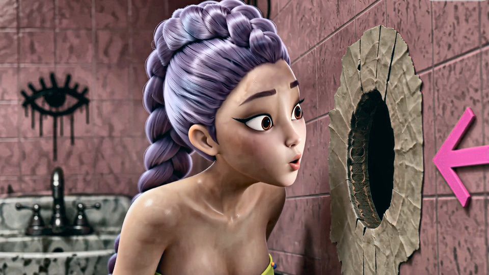 Rumi KPop Gloryhole Break in the Nightclub Toilet