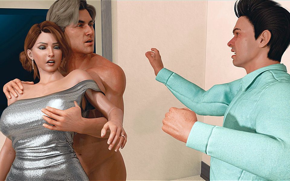 Horny Strongman Dominated a Beautiful Wife in Front of Cuckold Hubby
