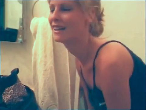 Sexy Blonde Whores Lick Each Others Pussies on the Floor
