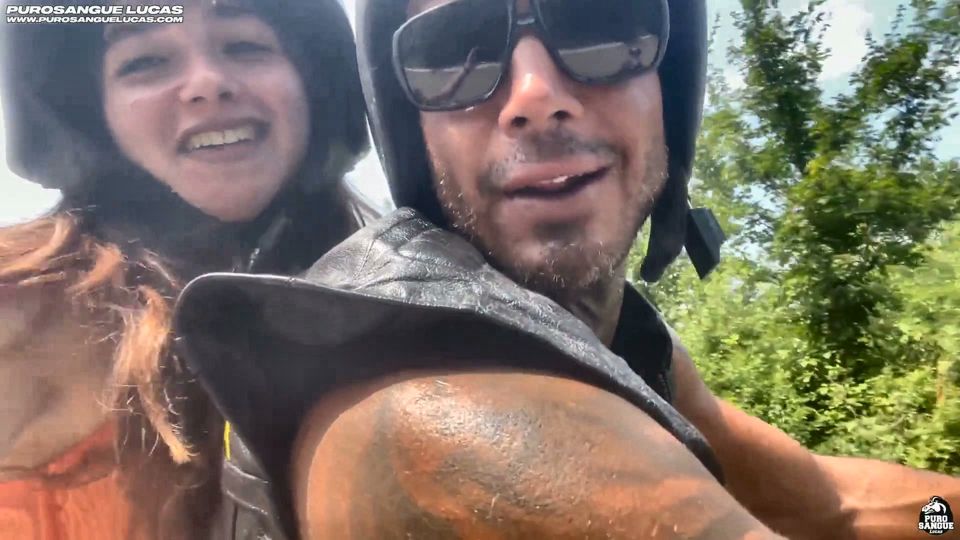 After the Ride: Outdoor Sex in the Woods with a Petite Ass