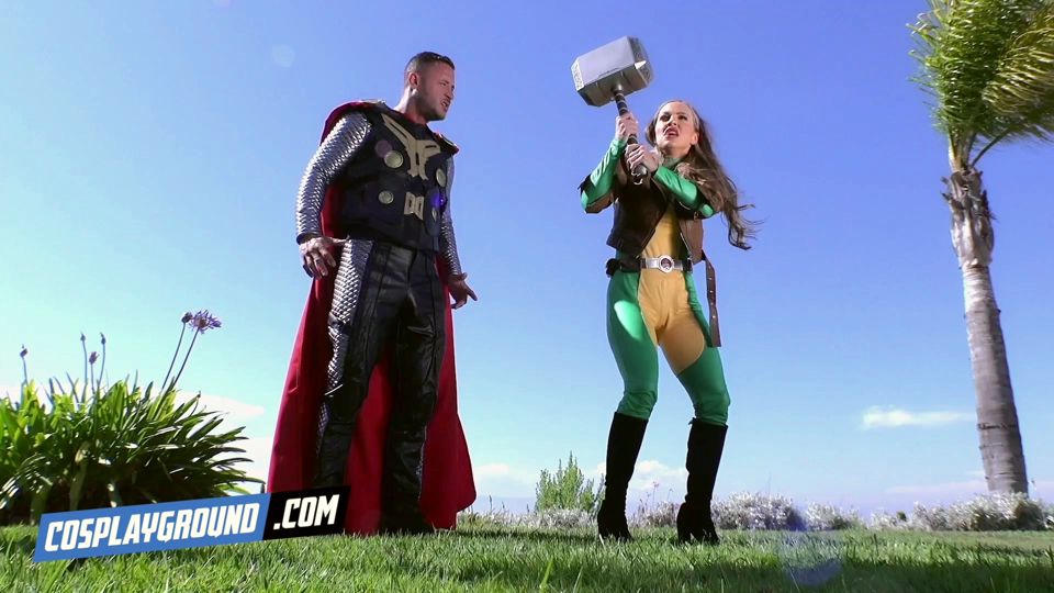 Abigail Mac Loses Her Mind on Thor's Mighty Cock - X-Men vs Thor Porn Cosplay Parody
